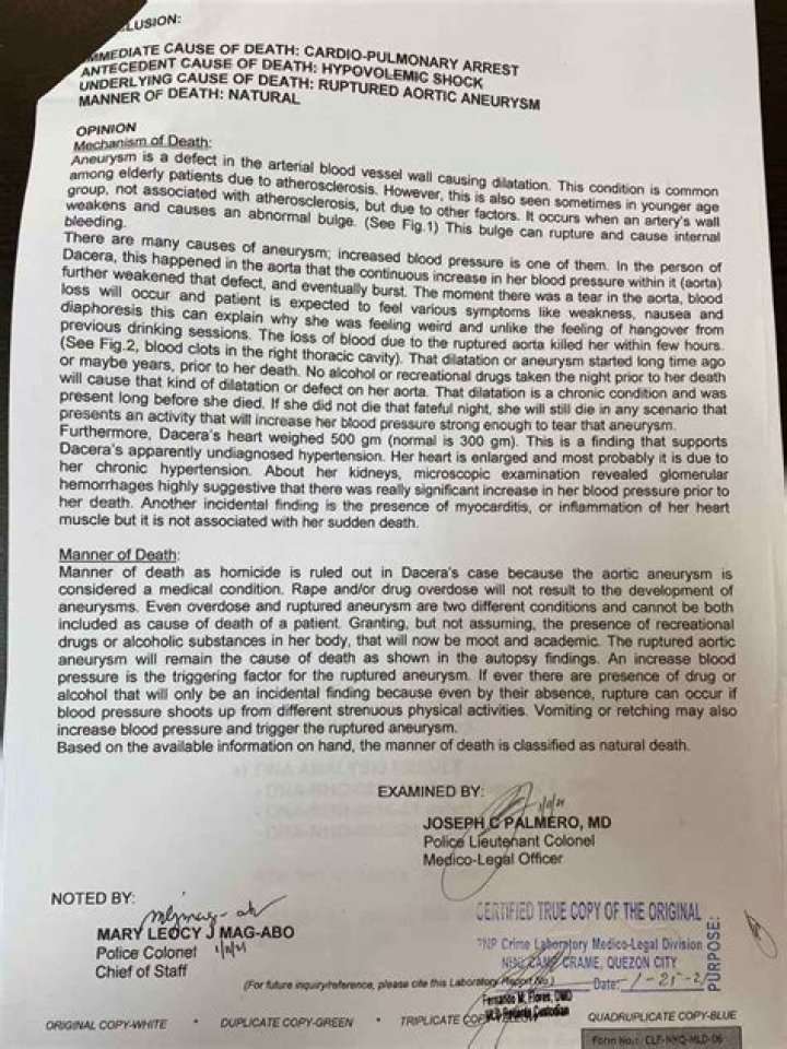 Definitive Cause Of Death Revealed: The Tragic End Of Dacera