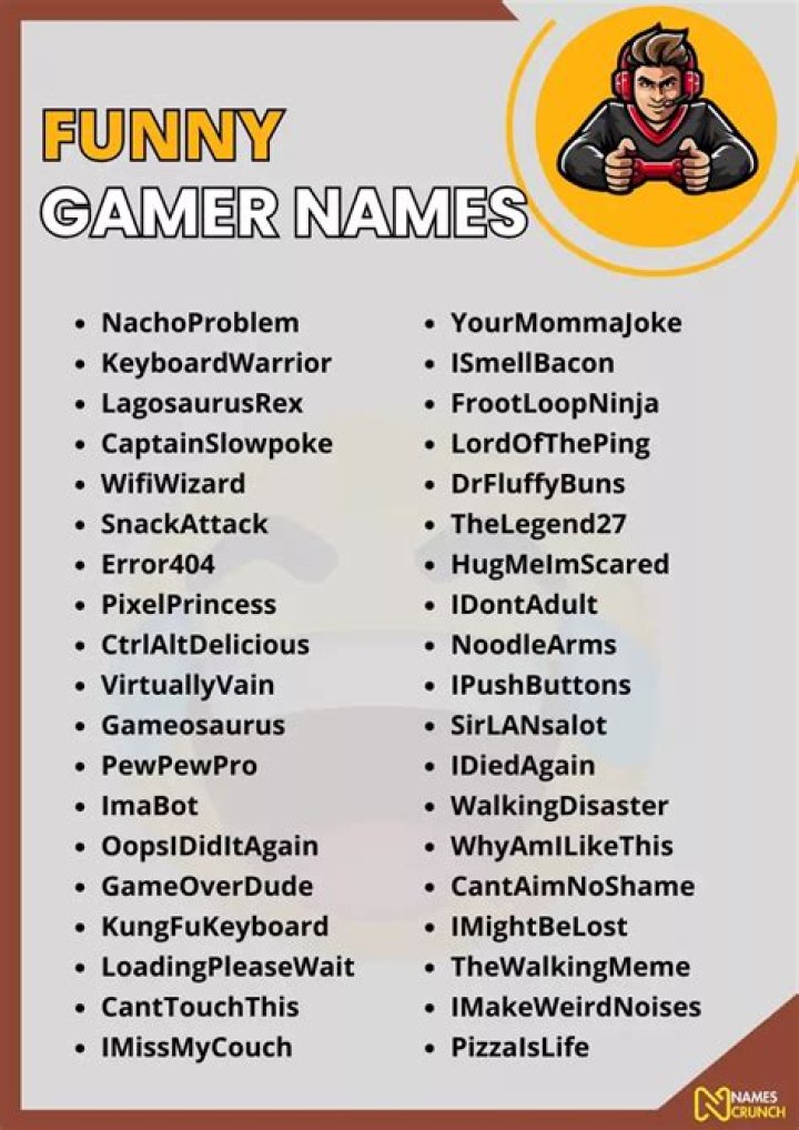 Funny Names For A Gamertag