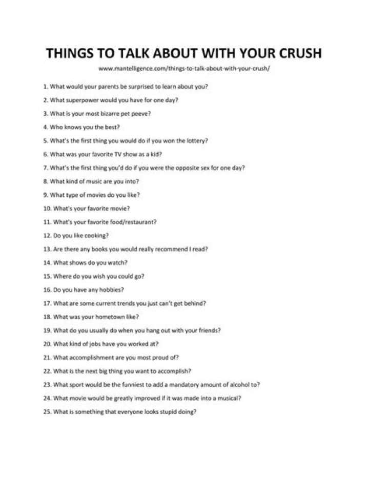 Top Conversation Starters For Your Crush